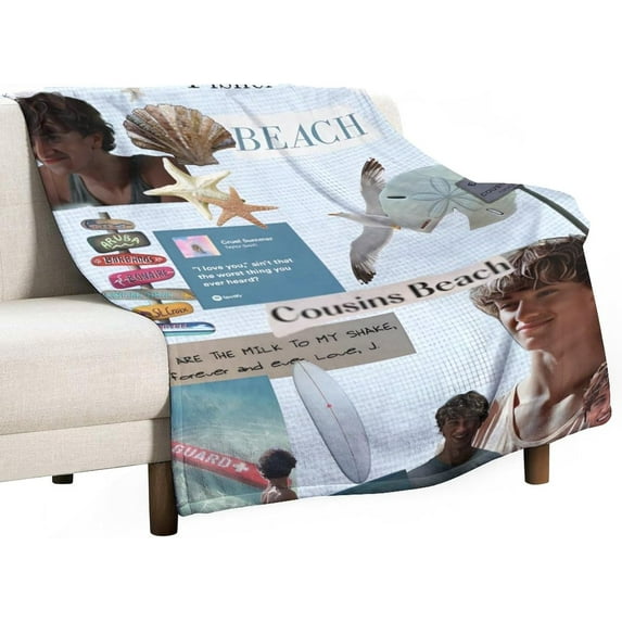 Jeremiah Actor Fisher The Summer I Turned Pretty TSITP 40"x50" Thow Blanket Super Soft Micro Wool Blanket Sofa Comfortable Warm Flannel Blanket Bed Living Room Merchandise Gift Party Decor