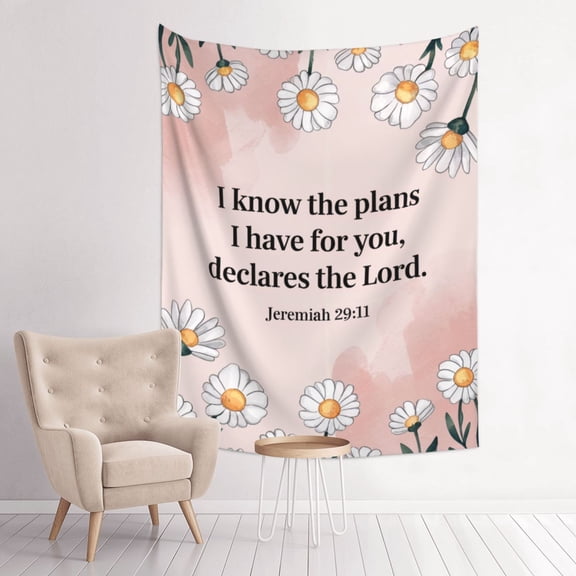 Jeremiah Bible Verse Lord Anime Tapestry Indian Wall Hanging Tapestries Room Decor For Bedroom Living Room Dorm 30 x 40 inch One Size