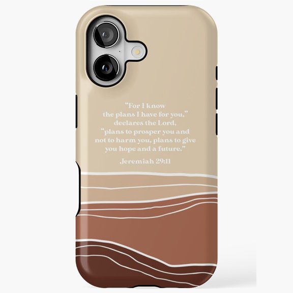 Jeremiah Minimalist Modern Inspirational Quote Design Phone Case with iPhone 17 to 11 Pro Max