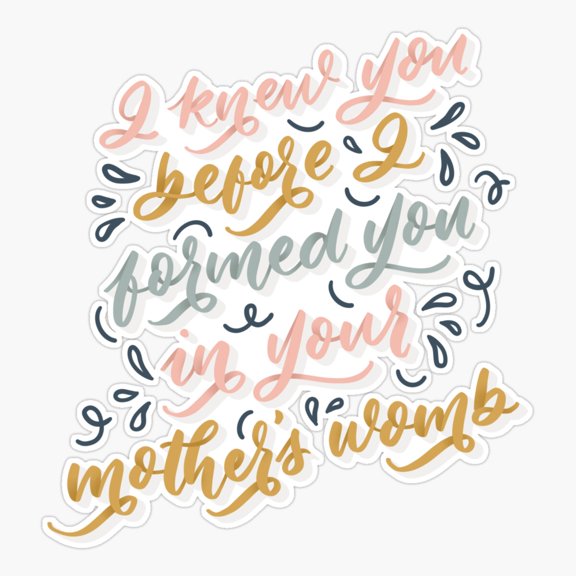 Jeremiah One Five Known Verse Sticker