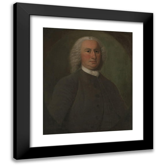 Jeremiah Theus 20x24 Black Modern Framed Museum Art Print Titled - Gabriel Manigault (1757)