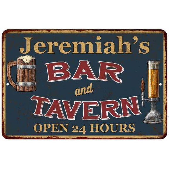 Jeremiah's Green Bar & Tavern Rustic Sign Decor 8x12 108120047906