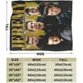 thumbnail image 1 of Jeremy Renner Blanket Flannel Soft Throw Blankets for Bedroom Livingroom Sofa Home 50""X40"", Black, 1 of 6