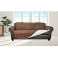 thumbnail image 1 of Jeremy Sherpa Reversible Waterproof Sofa Cover in Chocolate, 1 of 3