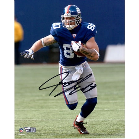 Jeremy Shockey New York Giants Autographed 8" x 10" Hurdle Photograph - Fanatics Authentic Certified