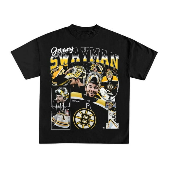 Jeremy Swayman shirt, Hockey fan shirt, Vintage 90s hockey shirt, Sports shirt hockey
