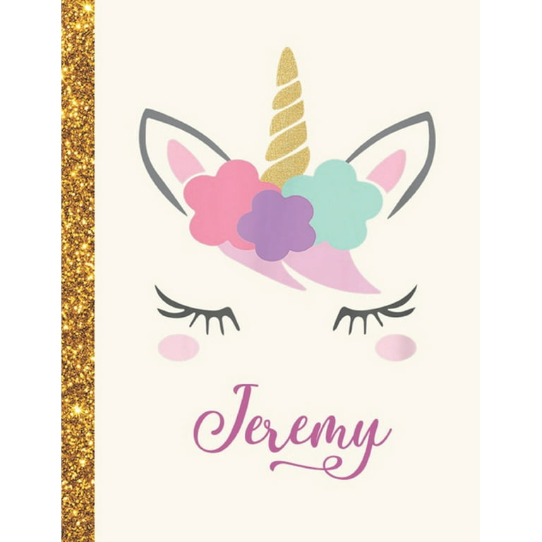 Jeremy : Jeremy Unicorn Personalized Black Paper SketchBook for Girls and  Kids to Drawing and Sketching Doodle Taking Note Marble Size 8.5 x 11  (Paperback) 