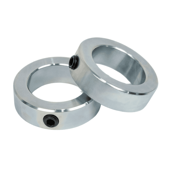 Jeremywell 1-1/4" Bore Solid Zinc Set Screw Shaft Collar OD 2" Width 11/16" (2 PCS)