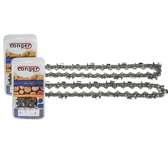 Jeremywell 10 Inch R40 Chainsaw Chain Blade 40 Drive Links 3/8" LP Pitch 0.043'' Gauge Semi Chisel Fits Husqvarna, Stihl, Carlton, Windsor (2 PACK)