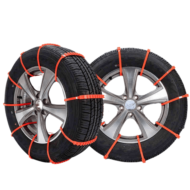 Jeremywell Anti-Skid Tire Snow Mud Chains for Car SUV Traction Emergency Driving - 10 Pcs