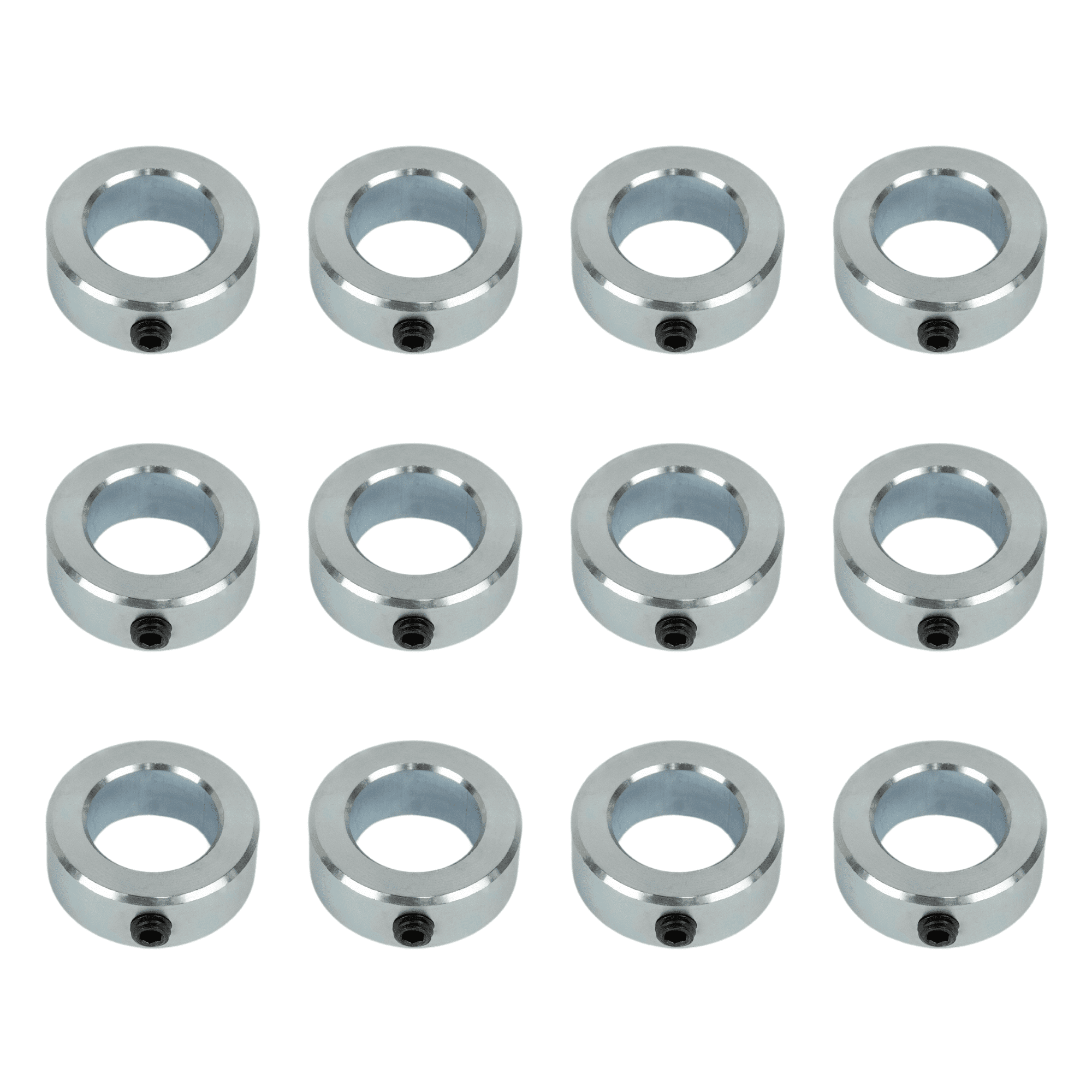 Jeremywell 3/4" Bore Solid Zinc Set Screw Shaft Collar OD 1-1/4" Width 9/16" (12 PCS)