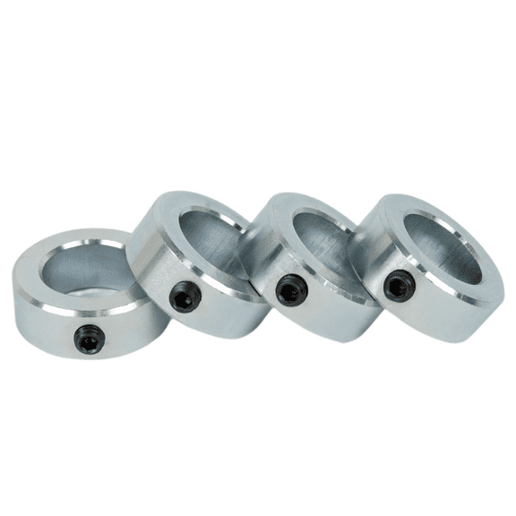 Jeremywell 3/8" Bore Solid Zinc Set Screw Shaft Collar OD 3/4" Width 3/8" (4 PCS)