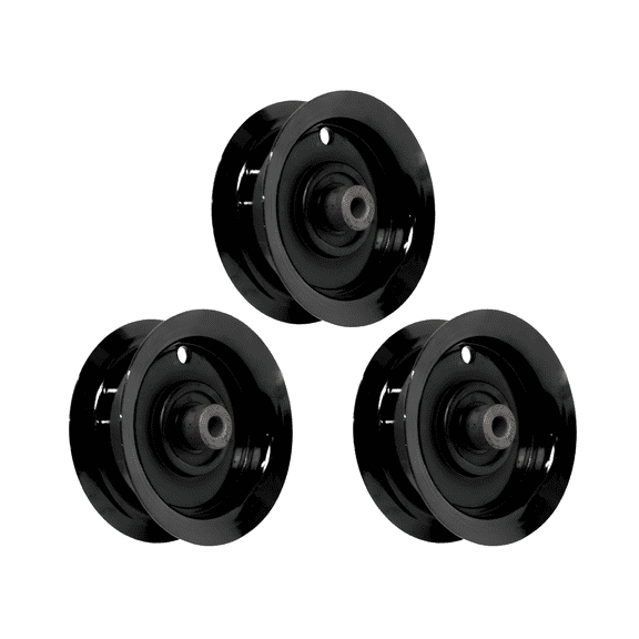 Jeremywell 3 Pack 106-2175 Flat Idler Pulley Fits Exmark Lawn Boy Toro Rotary 12901 Z4200 Z5000 ZTR; 132-9420
