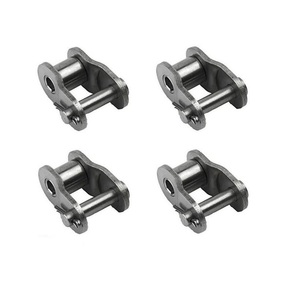 Jeremywell 4-PIECES 40NP Nickel Plated Offset Link, Roller Chain Half Links