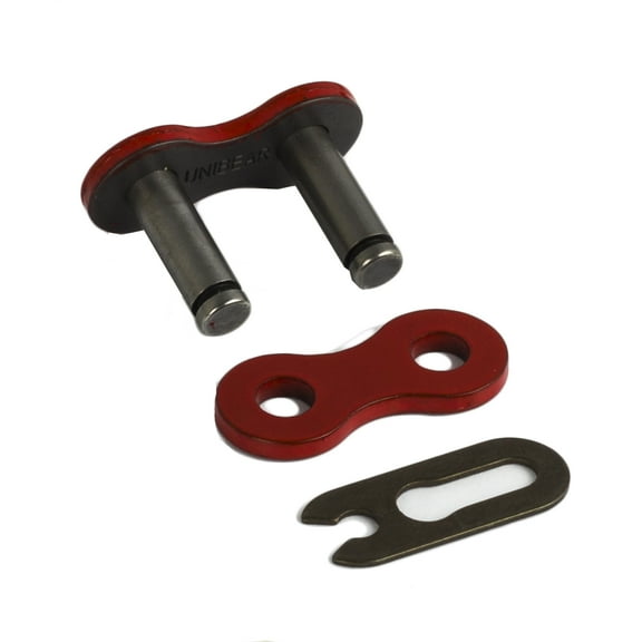 Jeremywell 4 PIECES- Unibear 520H Connecting Link, Non-O-Ring Heavy Duty, Red, Motorcycle Chain Master Link, Clip Type, Japan Technology, Wear Resistance