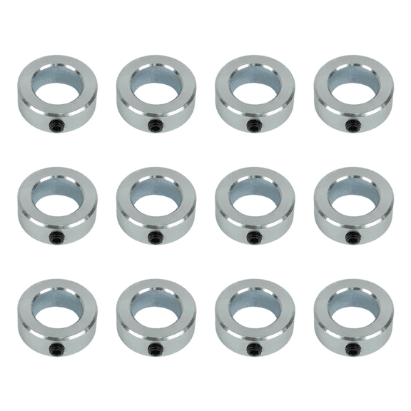 Jeremywell 5/8" Bore Solid Zinc Set Screw Shaft Collar OD 1-1/8" Width 1/2" (10 PCS)