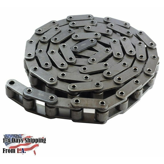 Jeremywell C2082HHP Heavy Duty Hollow Pin Conveyor Chain 10 Feet with 1 Connecting Link