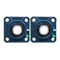 thumbnail image 1 of Jeremywell UCF205-16 Pillow Block Bearing (2 Pack), 1 inch Bore, 4-Bolt Flange Mounted, Solid Base, Self-Alignment, Square, 1 of 7