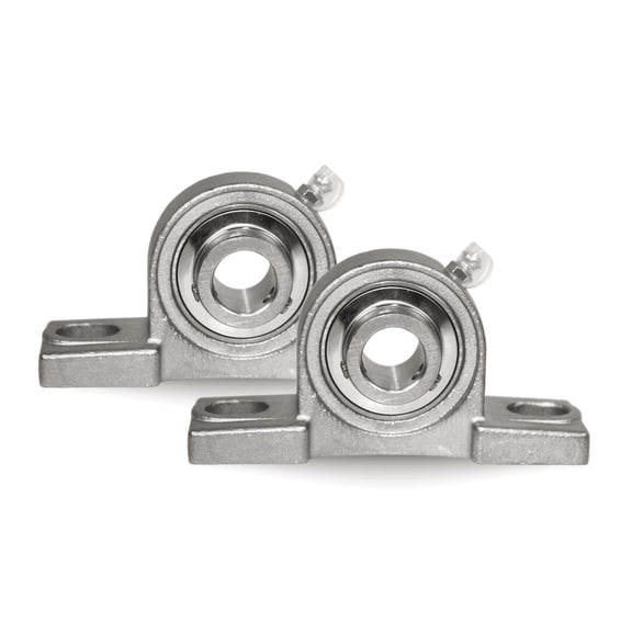 Jeremywell UCP204-12 Stainless Steel Pillow Block Bearing (2 Pack), 3/4 inch Bore 2 Bolt Flange Mounted, Solid Base, Self-Alignment