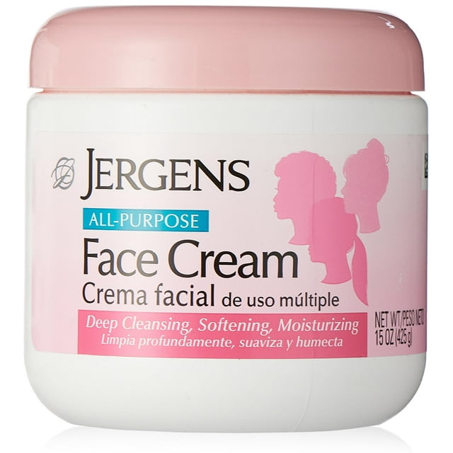 Jergens All Purpose Face Cream, Deep Cleansing Facial Cream, Makes Skin Smooth And Vibrant, 15