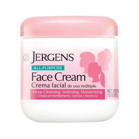 Jergens All Purpose Face Cream, Deep Cleansing Moisturizer, Lotion for Dry Skin, 15 fl oz
