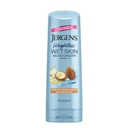Jergens Argan Oil Weightless Wet Skin Body Lotion, Non-Greasy Moisturizer, for Dry Skin, 10 oz