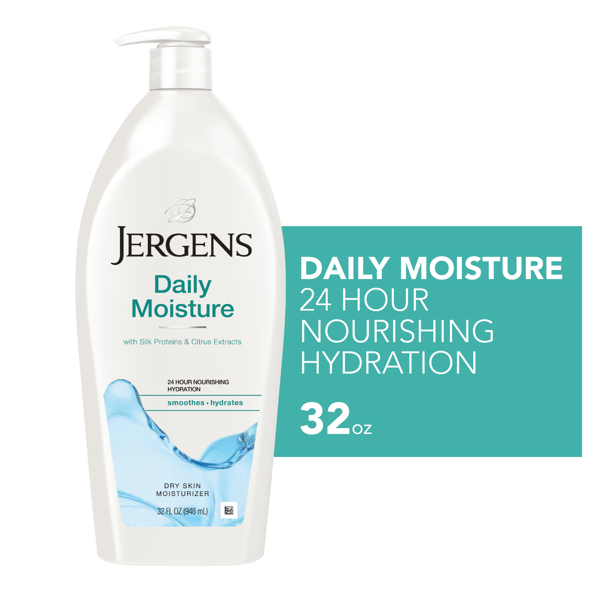 Jergens Daily Moisture Dry Skin Moisturizing Body Lotion, 32 fl oz - image 1 of 17