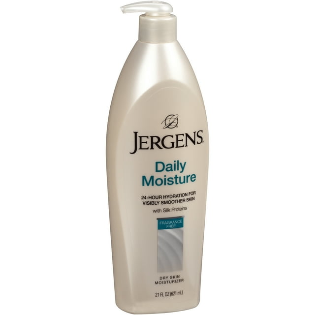 Jergens Daily Moisture Fragrance Free Dry Skin Lotion, 21 fl oz