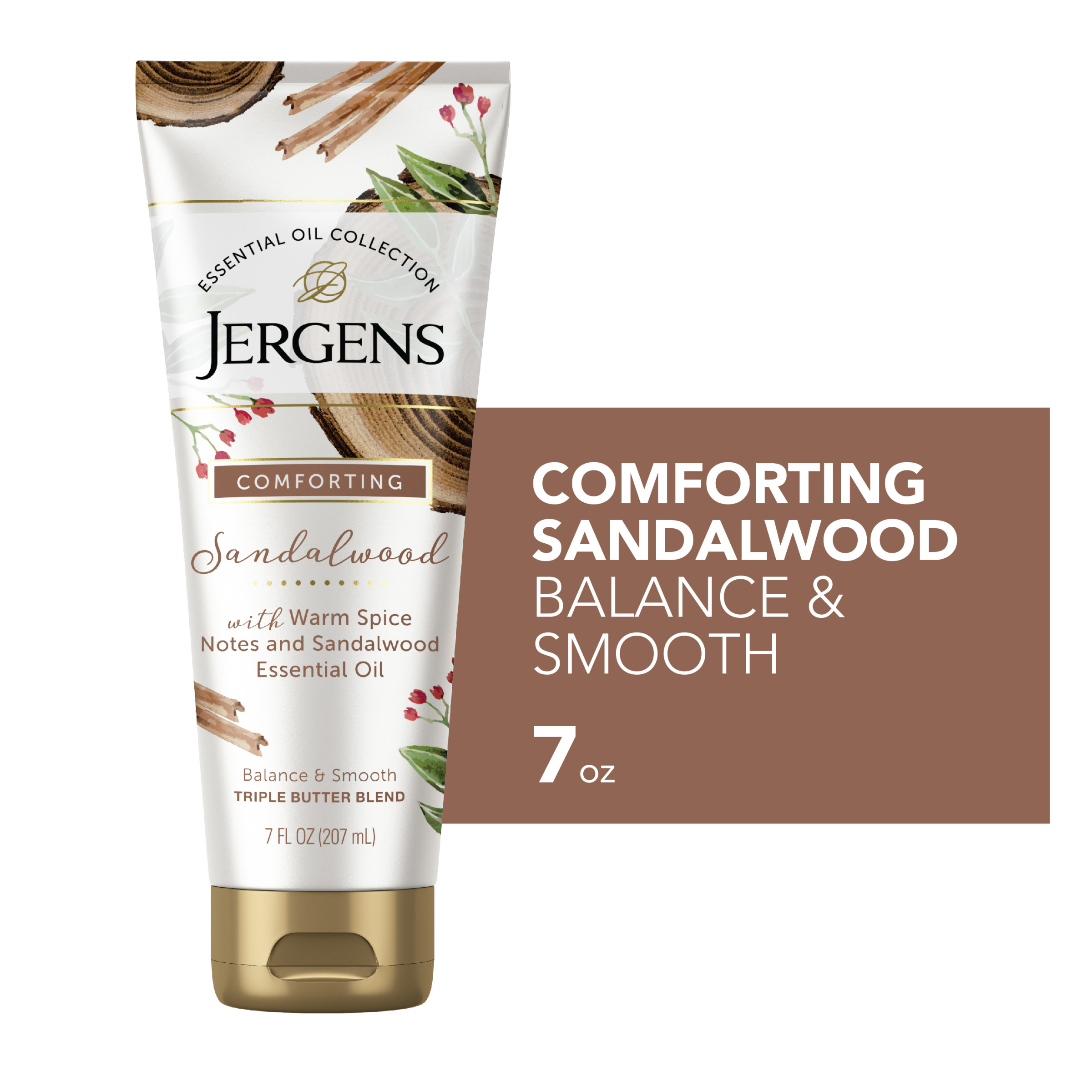 Jergens Hand and Body Lotion, Body Butter with Sandalwood Essential