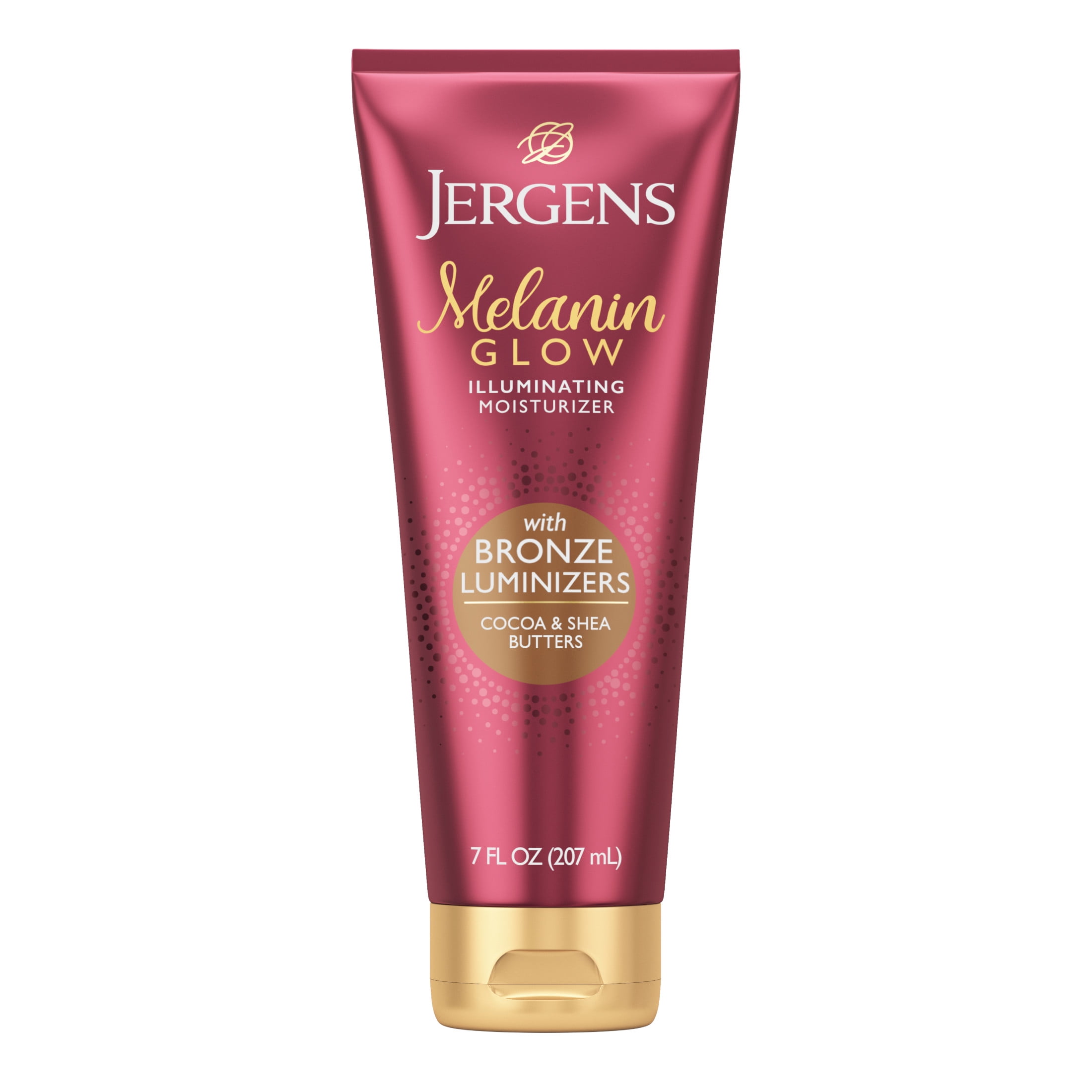 Jergens Hand and Body Lotion, Melanin Glow Illuminating Moisturizer Bronze Luminizers 7 Oz