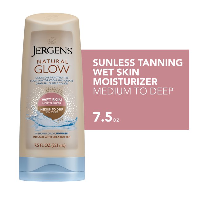Jergens Hand and Body Lotion, Natural Glow Sunless Tanning Inshower