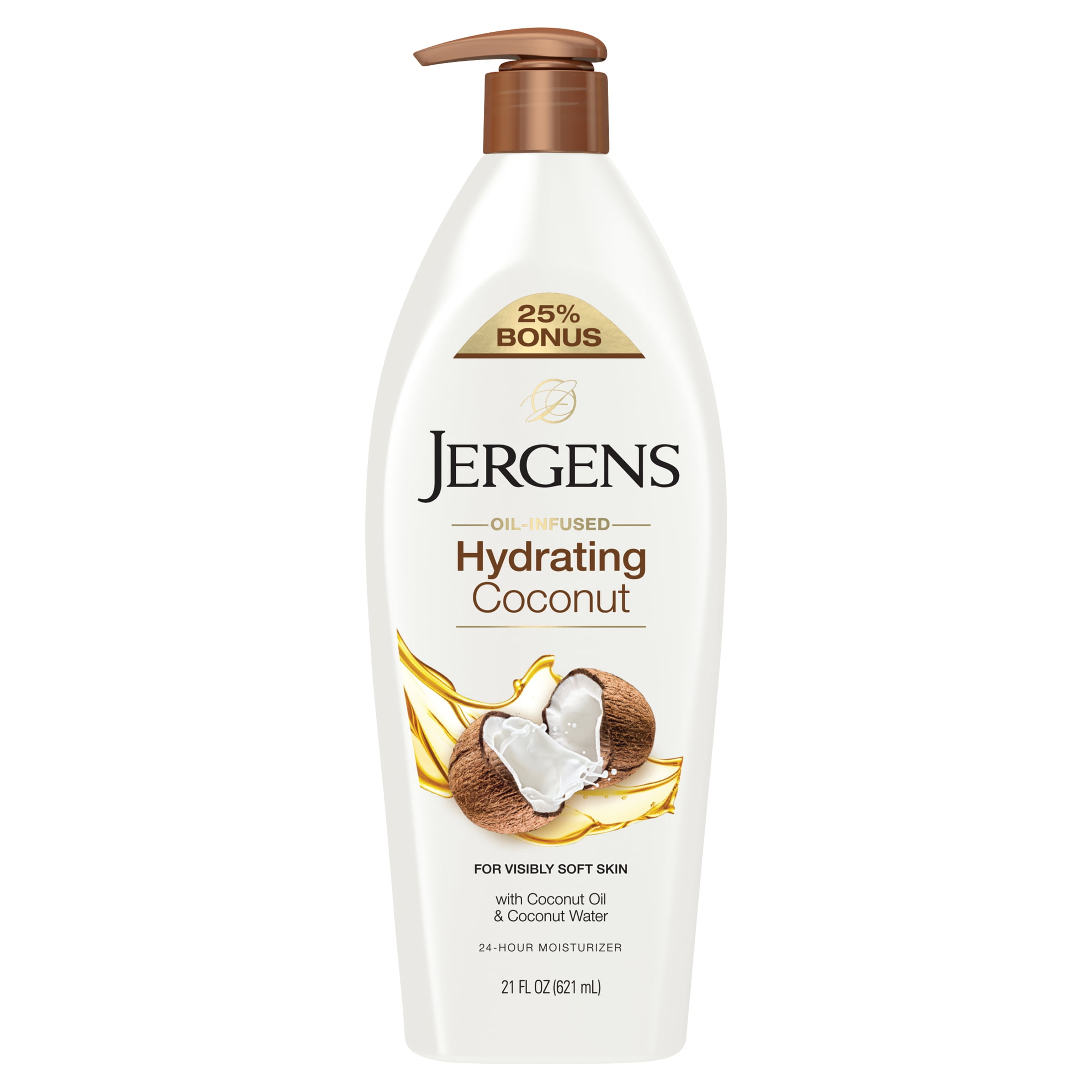 Jergens Hydrating Coconut Oil-Infused Moisturizer, 21 fl oz
