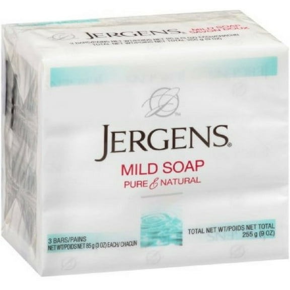 Jergens Mild Soap 3 Bars 3 oz ea (Pack of 6)