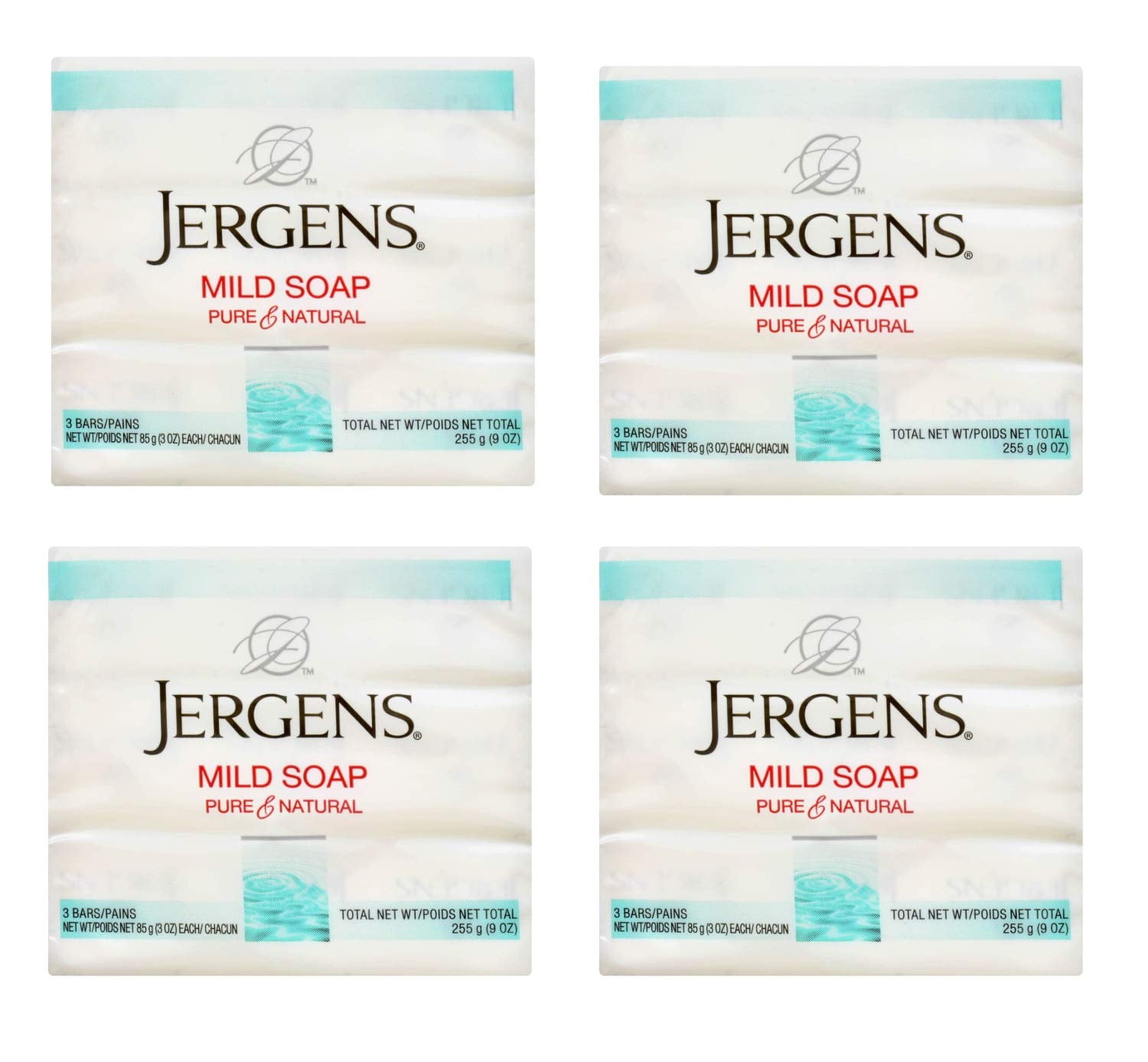 Jergens Mild Soap, Lightly Scented Gentle Cleansing Soap, For All Skin