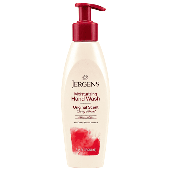Jergens Moisturizing Hand Wash Cherry Almond Scent Pump 8.45 Fl Oz