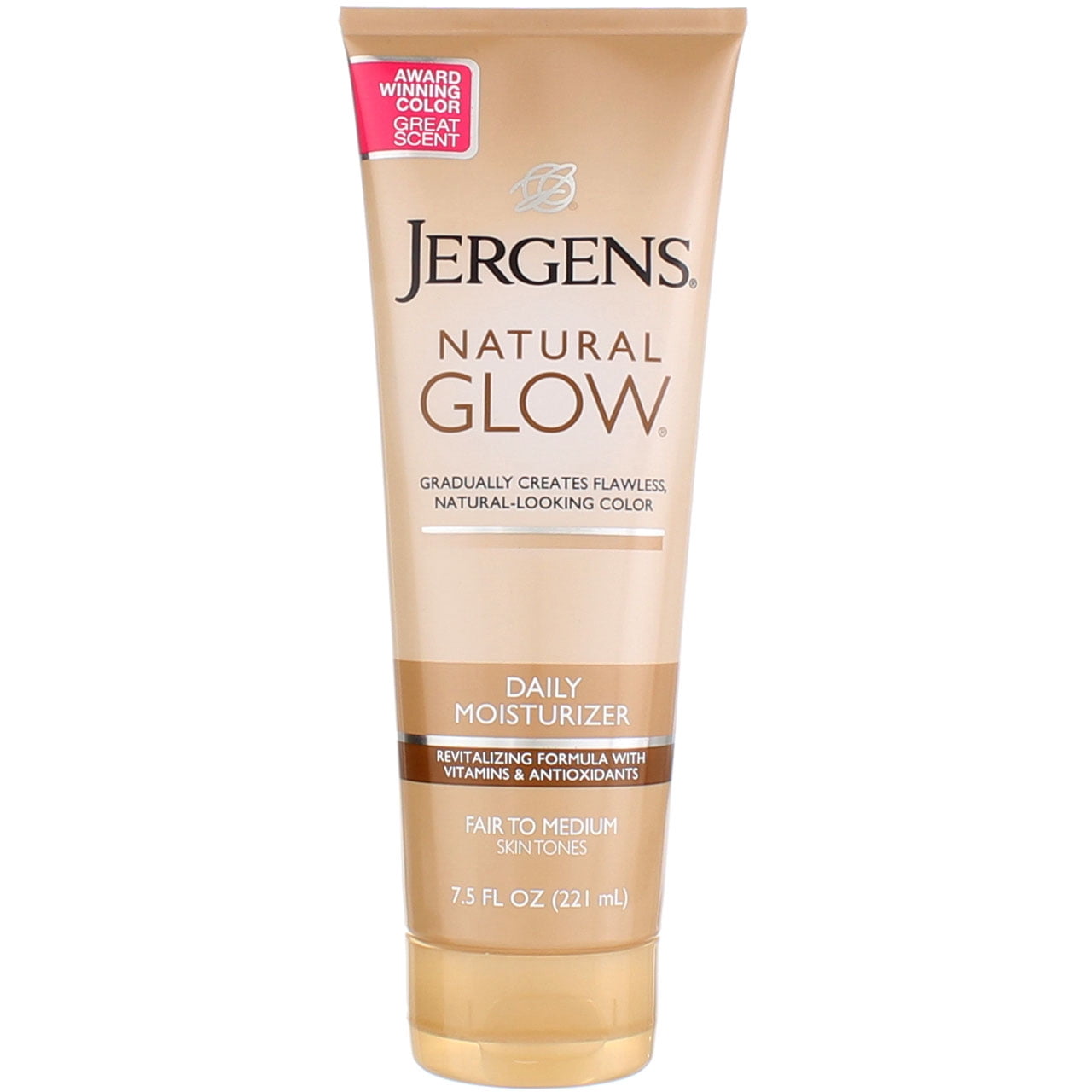 Jergens Natural Glow Daily Moisturizer Fair to Medium Skin Tones, 7.5 oz, 2 Pack
