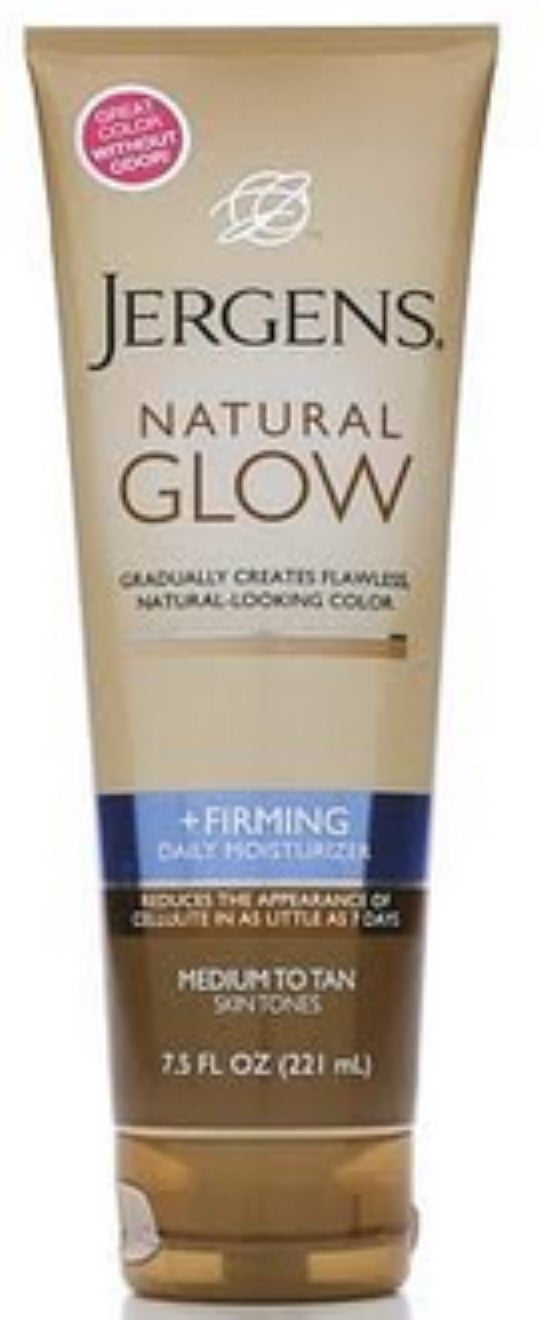 Jergens Natural Glow Daily Moisturizer Firming Medium/Tan Skin Tones 7.50 oz (Pack of 2)