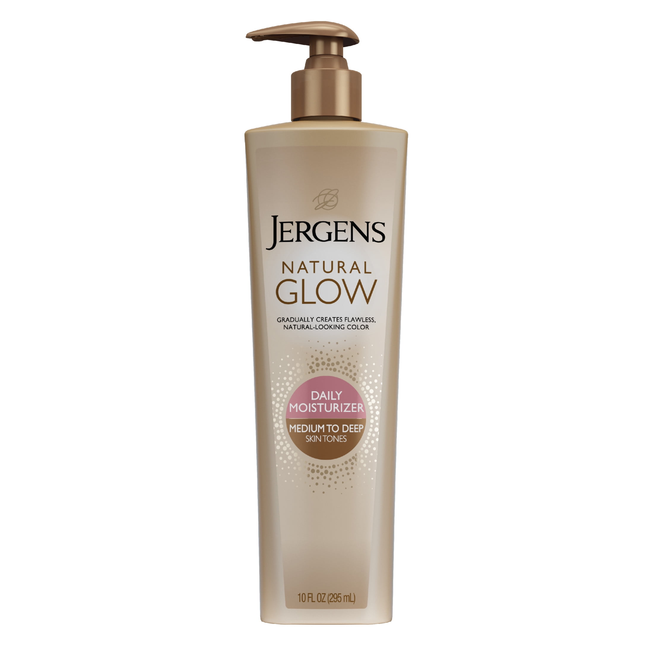 Jergens Natural Glow Daily Moisturizer Lotion, Medium to Deep Skin, Self Tanner, 10 oz