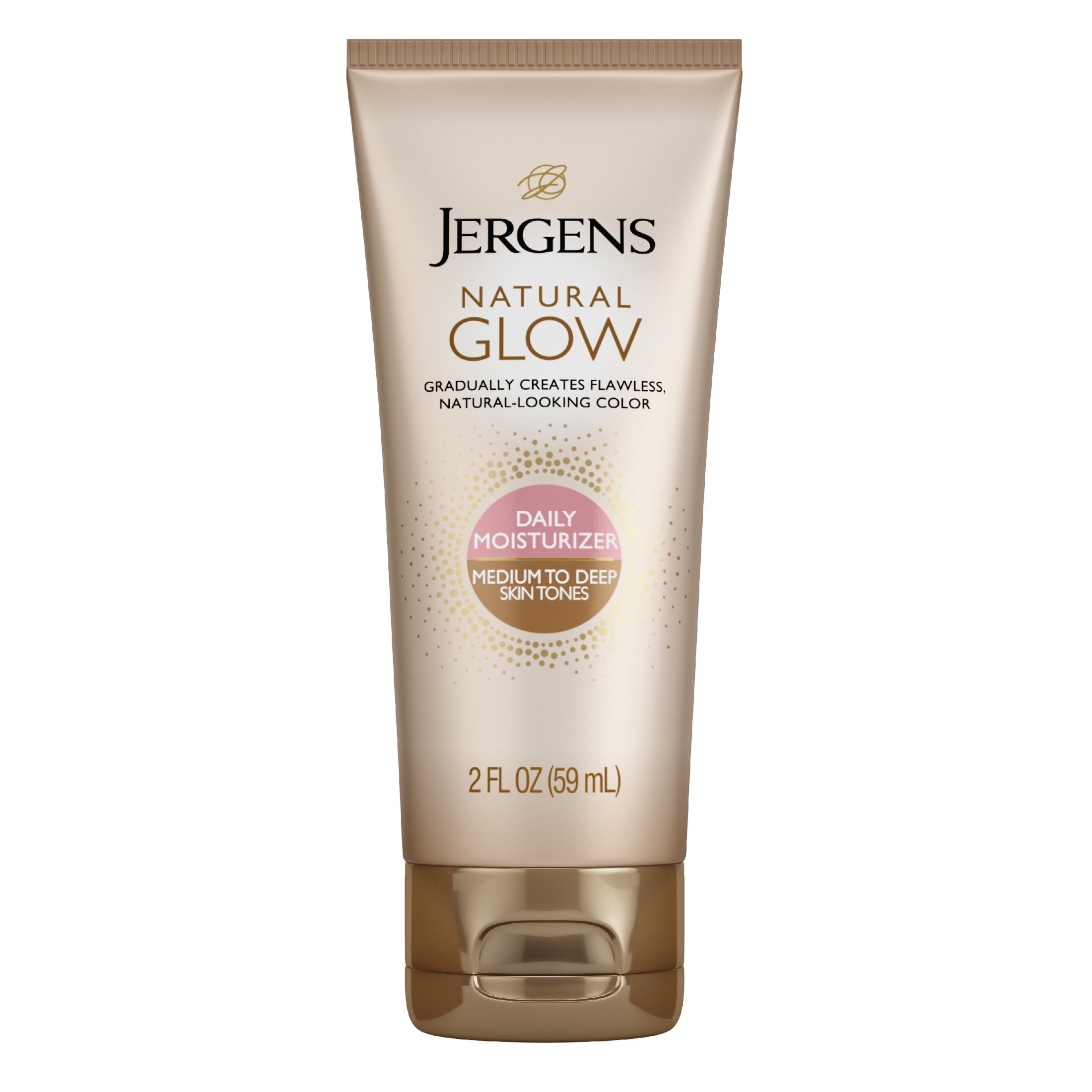 Jergens Natural Glow Daily Moisturizer Medium To Tan, Sunless Self Tanner Lotion, 2 Oz