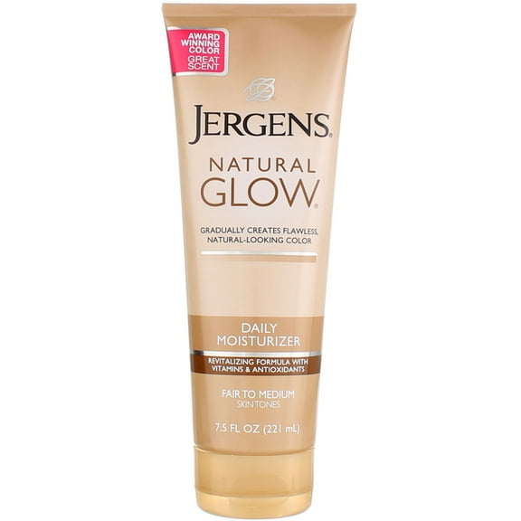 Jergens Natural Glow Daily Moisturizer for Medium Skin Tones, 7.5-Ounce Tubes Pack of 3