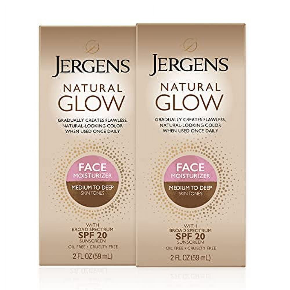 Jergens Natural Glow Face Self Tanner Lotion, SPF 20 Sunless Tanning