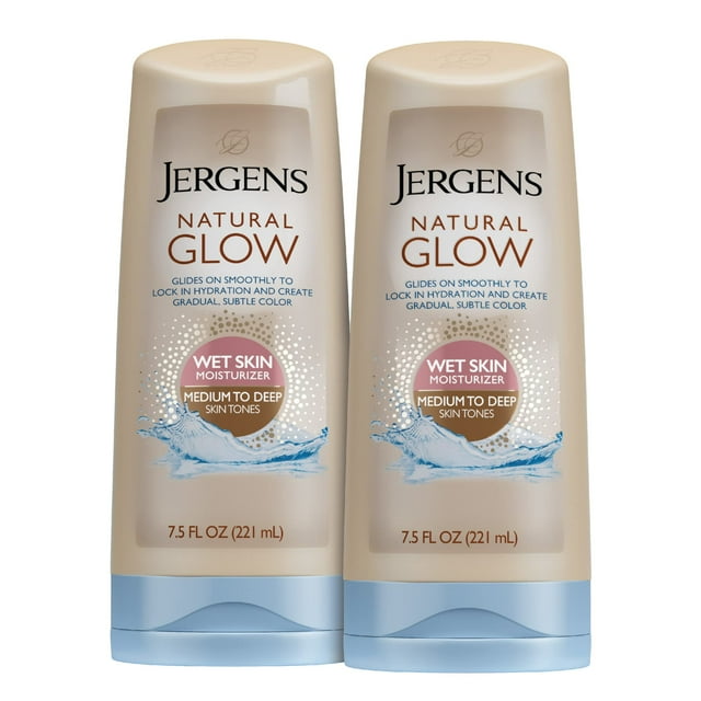 Jergens Natural Glow InShower Lotion, Self Tanner For Medium To Deep