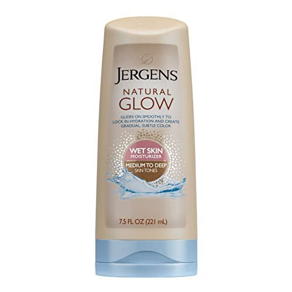Jergens Natural Glow In Shower Lotion, Self Tanner for Medium to Deep