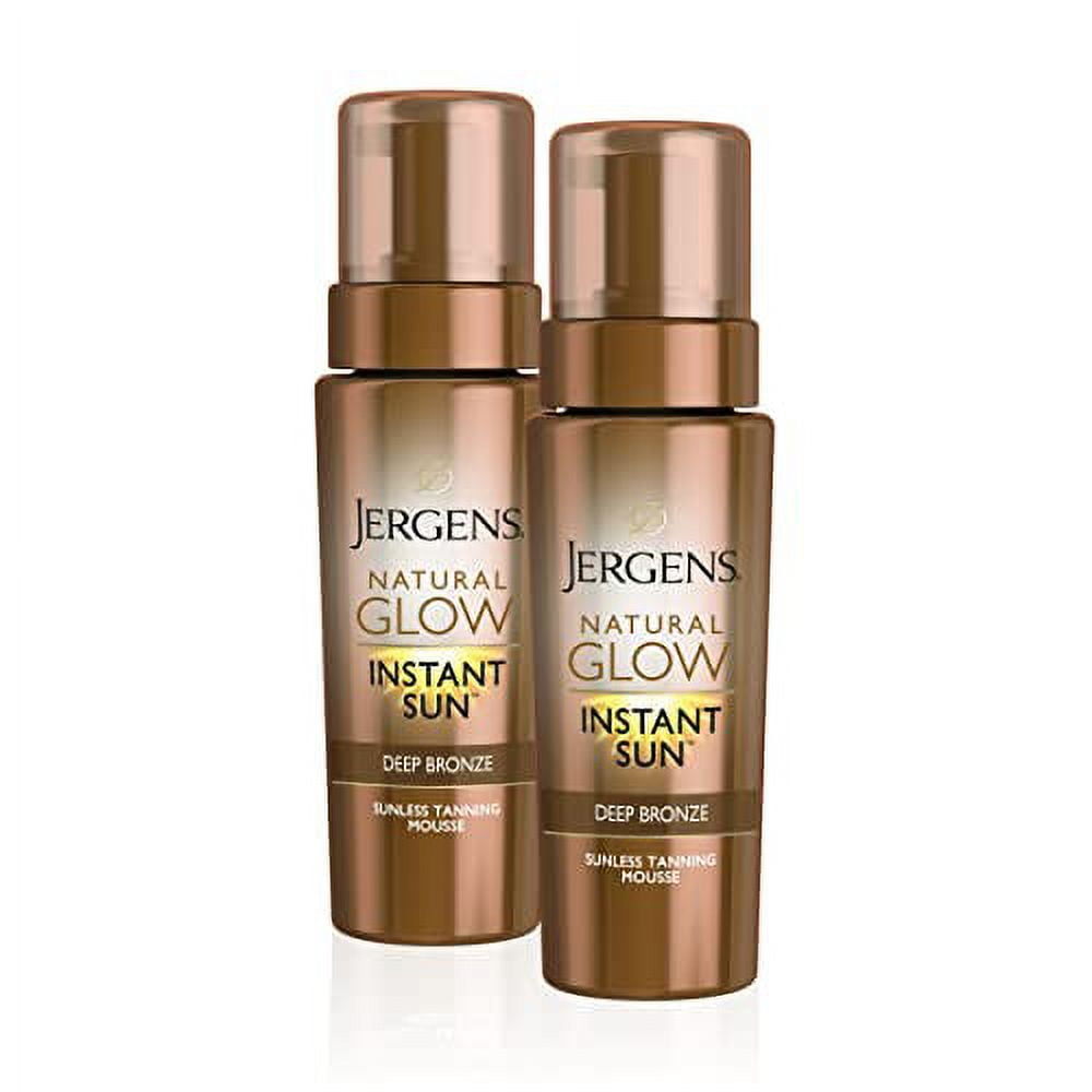Jergens Natural Glow Instant Self Tanner Mousse, Sunless Deep Bronze
