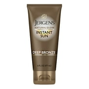 Jergens Natural Glow Instant Sun Sunless Tanning Moisturizer And Bronzer Deep Bronze, 6 Oz