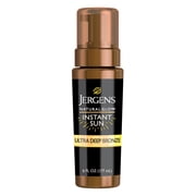 Jergens Natural Glow Instant Sun Sunless Tanning Mousse, Body Self Tanner, Ultra Deep Bronze, 6 fl oz