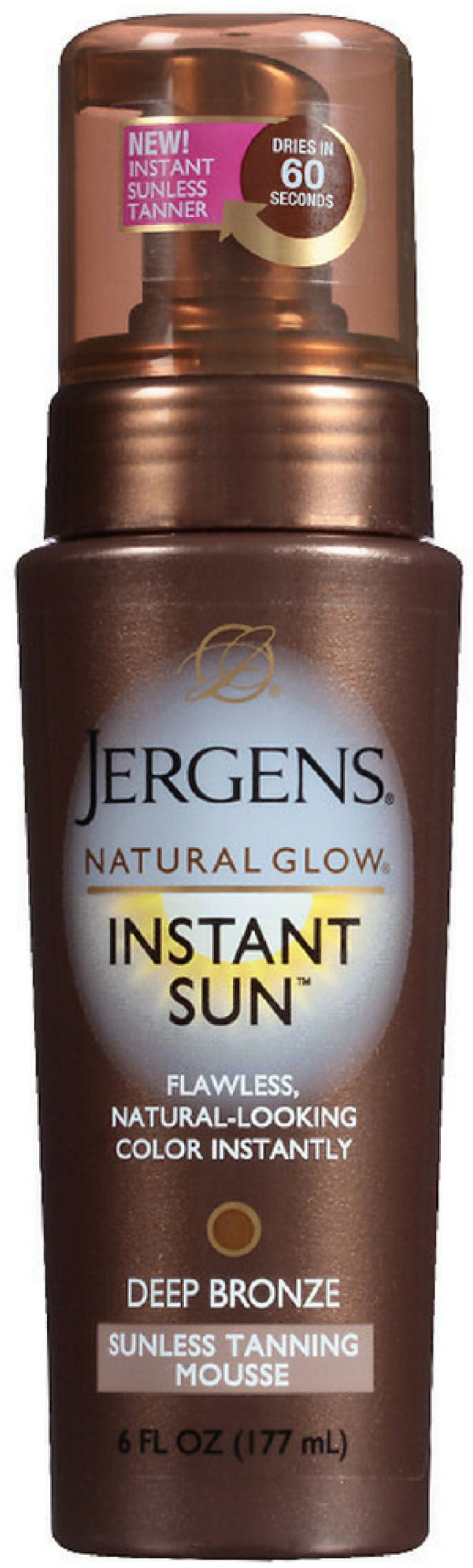 Jergens Natural Glow Instant Sun Sunless Tanning Mousse, Deep