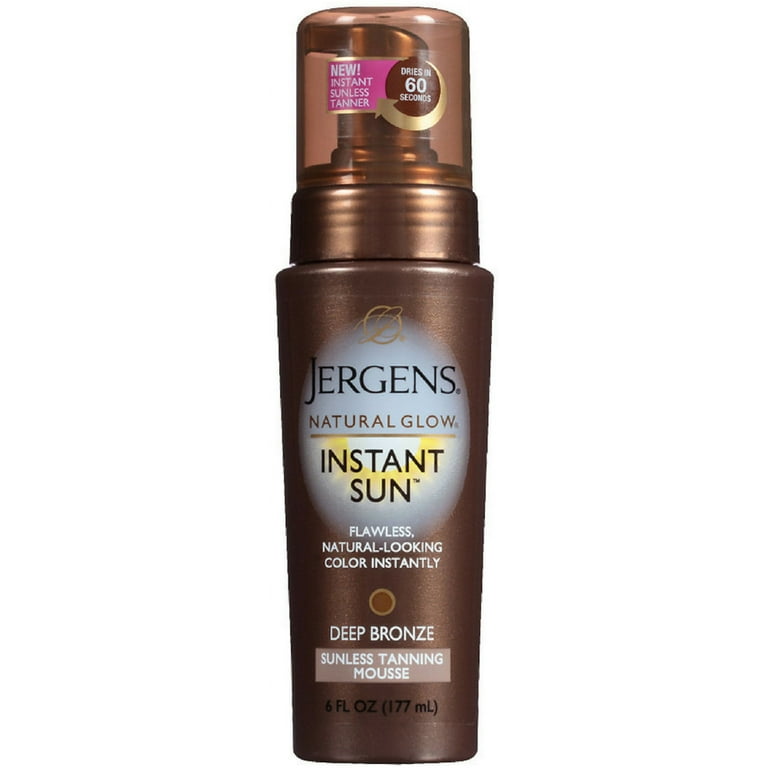 Jergens Natural Glow Instant Sun Sunless Tanning Mousse, Deep
