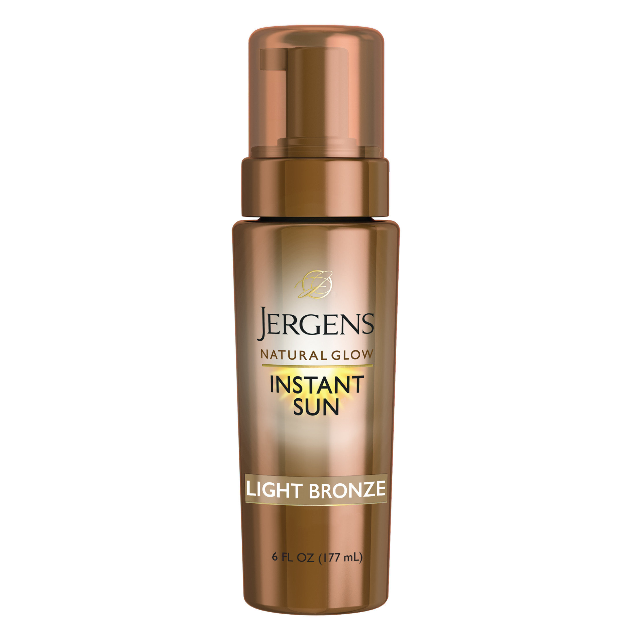 Jergens Natural Glow Instant Sun Sunless Tanning Mousse, Light Bronze, 6 fl oz - image 1 of 10
