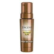 Jergens Natural Glow Instant Sun Sunless Tanning Mousse, Self Tanner Deep Bronze Tan, 6 oz